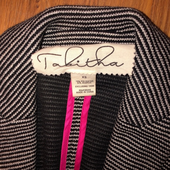 Black and white peplum blazer - Picture 3 of 4